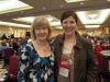 Jane Streeter, president of the Booksellers Association of the U.K. and Ireland, with ABA President Becky Anderson.